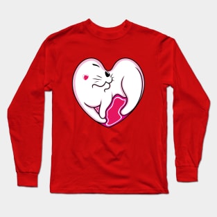 White Cat Love Long Sleeve T-Shirt